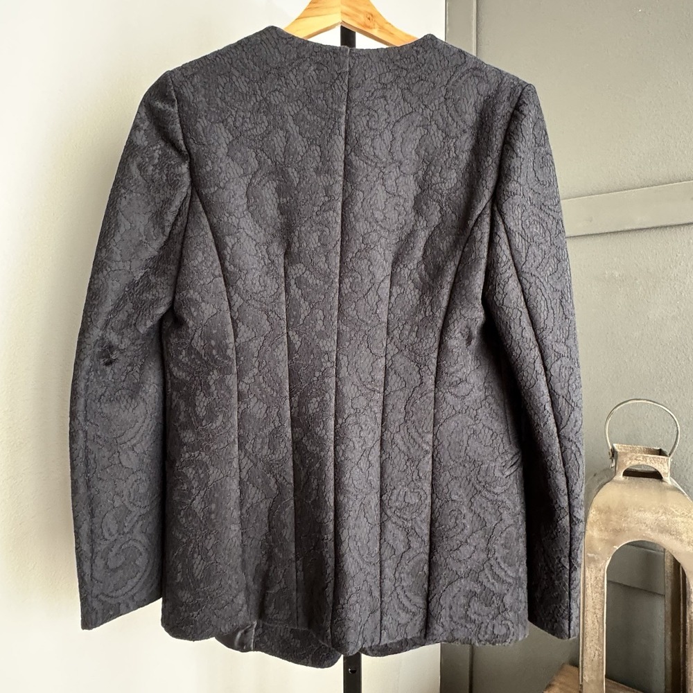 New Toy G Italy Black Lace Jacket Tailored Blazer Size 6‎ US $406 - Picture 3 of 16